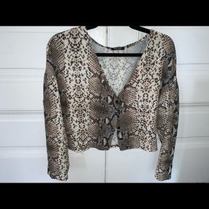 Snakeskin Cropped Top